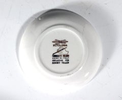 Piero Fornasetti Ceramic Set Neo-Classical Mythological Gold Coasters Mitologia