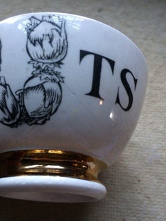 Piero Fornasetti Ceramic Snack Bowls or Appetizer Bowls, circa 1960