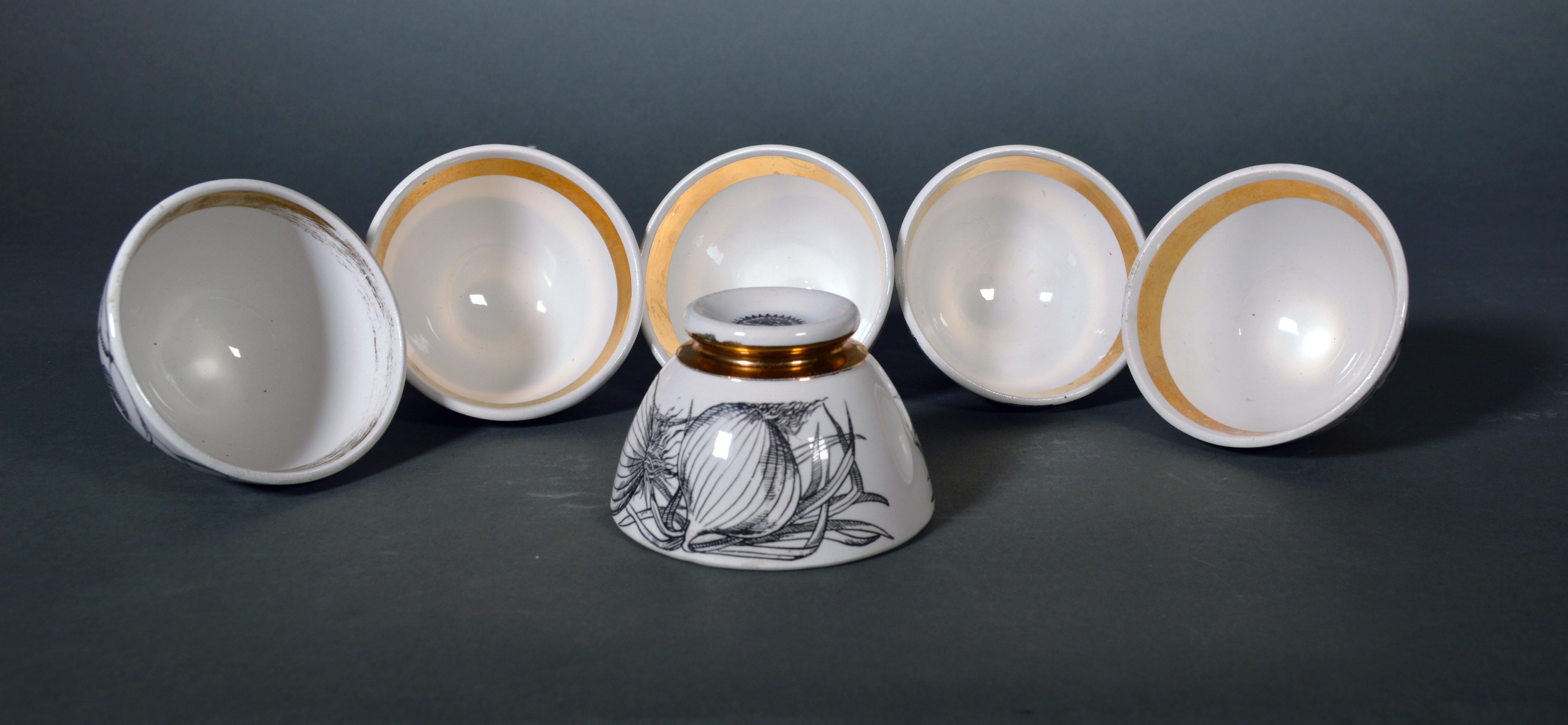 Piero Fornasetti Ceramics Barware Snack Bowls, Set of Six 2