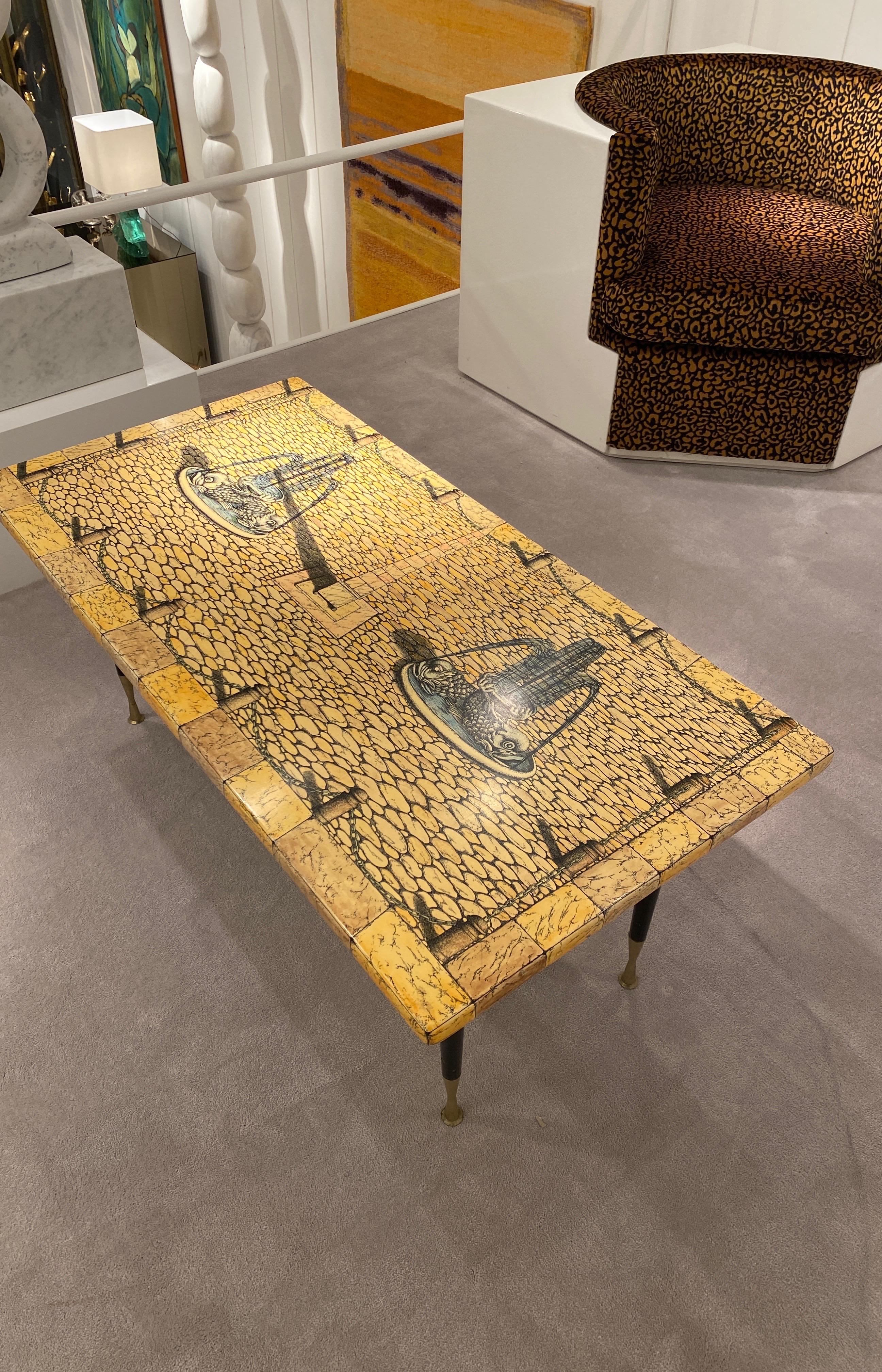 PIero Fornasetti Coffe Table In Good Condition For Sale In Saint-Ouen, FR