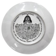 Piero Fornasetti Cupole D'Italia Plate, Annunziata a Napoli, 1960s