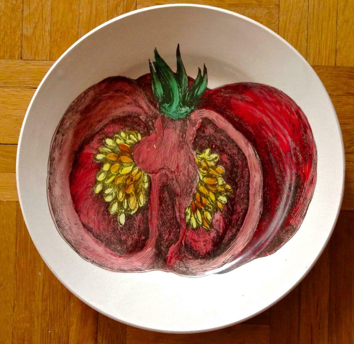 Piero Fornasetti Cut Fruit Pottery Plates ‘3’, Sezioni Di Frutta Series, 1950s 4