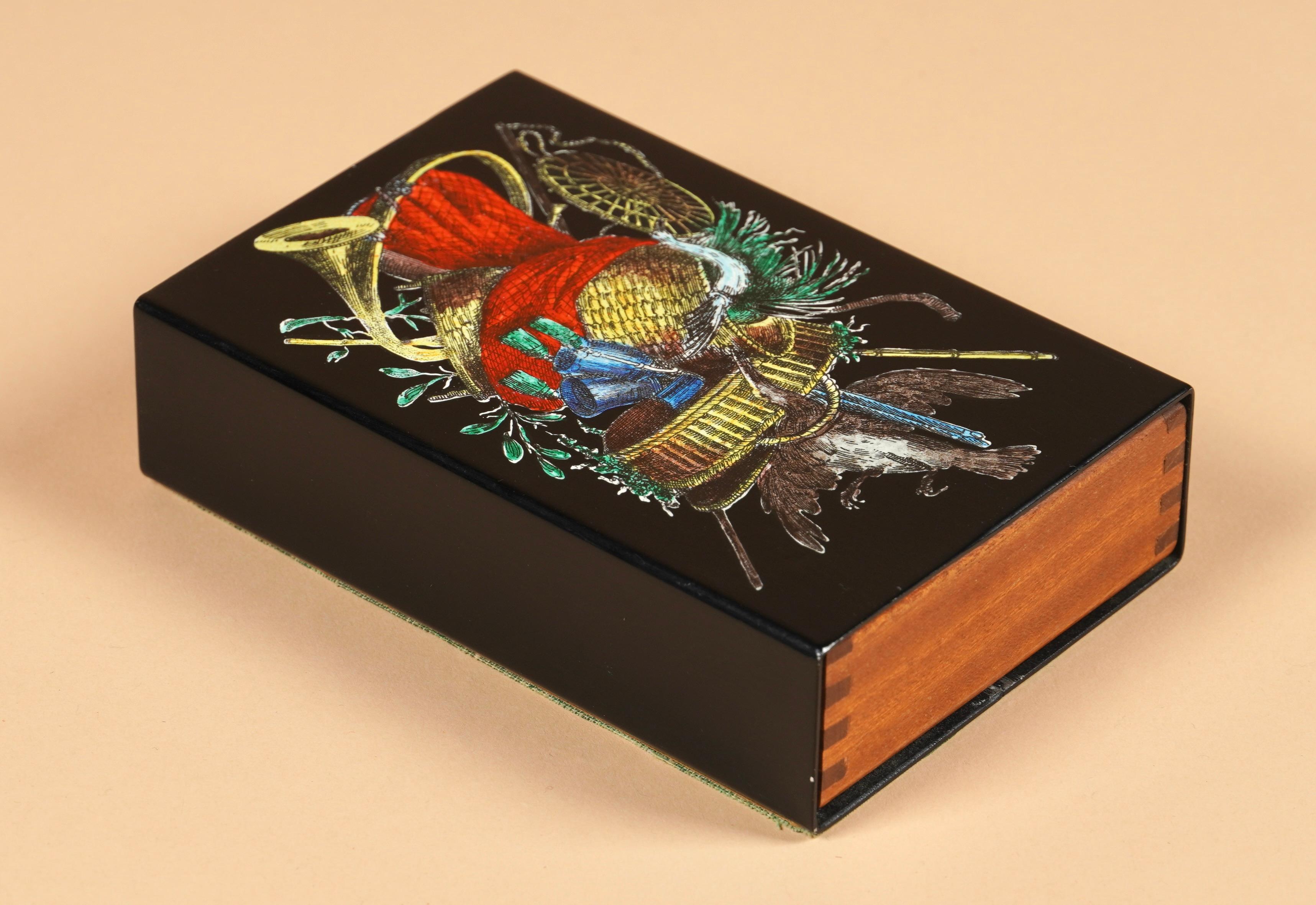 Mid-Century Modern Piero Fornasetti Decorative Painted Box