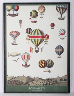 Piero Fornasetti 'Designer der Träume' Heißluftballons Gerahmtes Poster