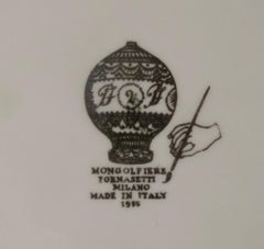 Esstischteller Mongolfiere von Piero Fornasetti, Platte Nr. 2