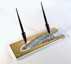 Piero Fornasetti Double Pen Holder Hand with Quill
