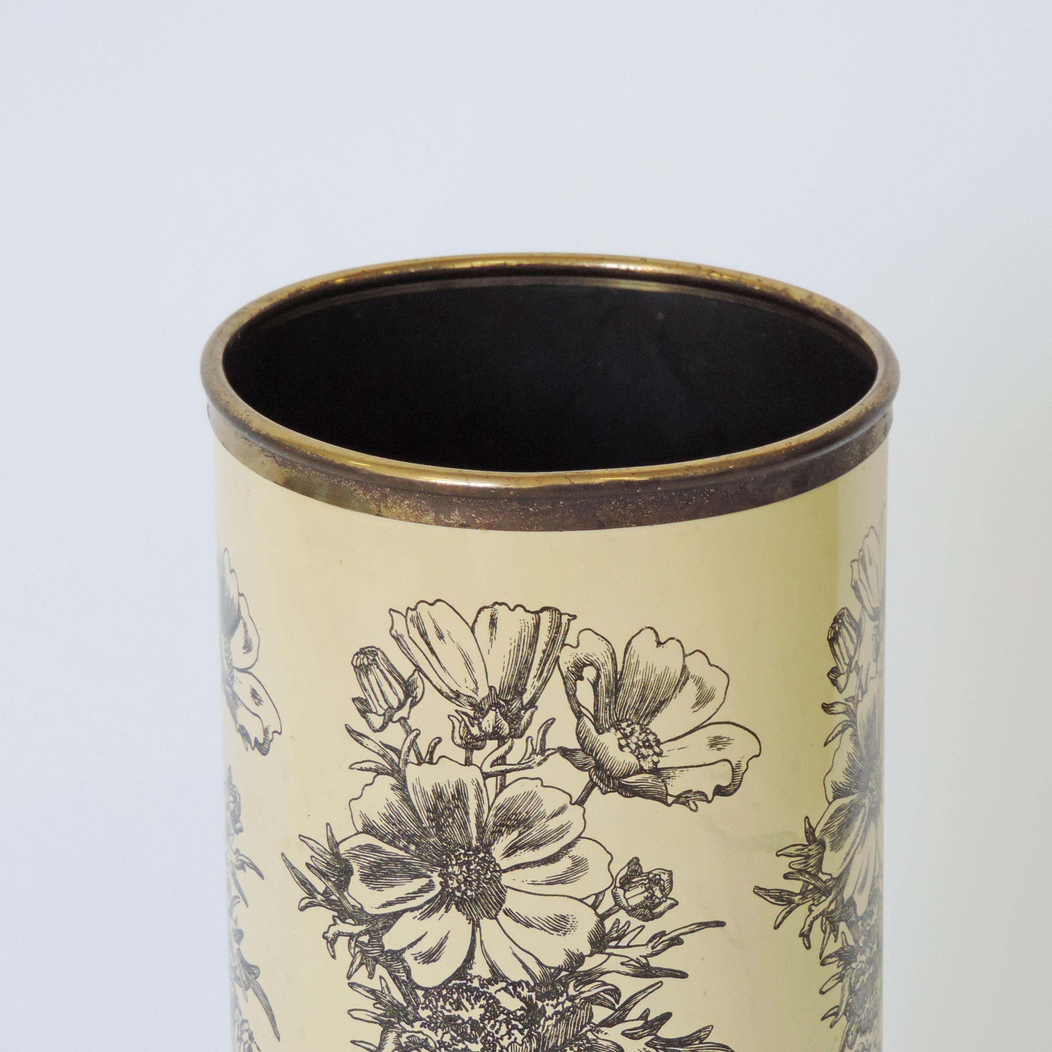 Piero Fornasetti early flowers umbrella stand, Italy 1950s.
