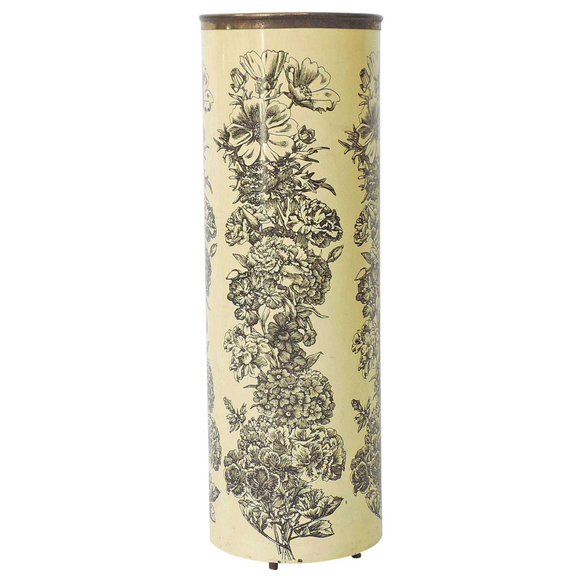 Piero Fornasetti Early Flowers Umbrella Stand, Italy, 1950s