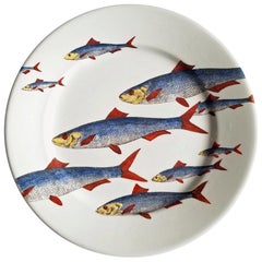 Piero Fornasetti Fish Plate, Passata de pesce 'Passage of Fish', circa 1950s