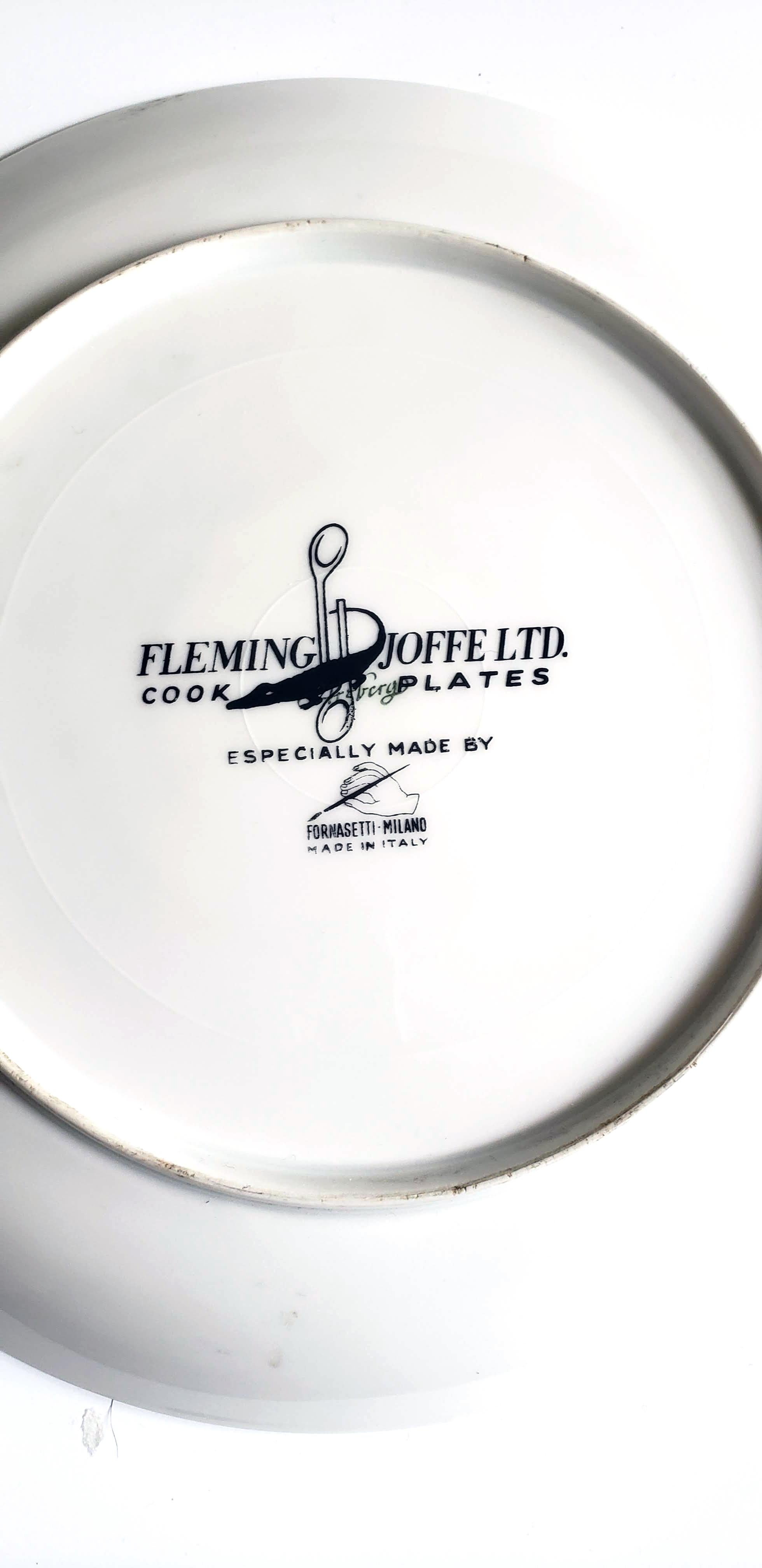 Mid-Century Modern Assiette à recettes en porcelaine de Piero Fornasetti Fleming Joffe, Serpent à la Cléopâtre en vente