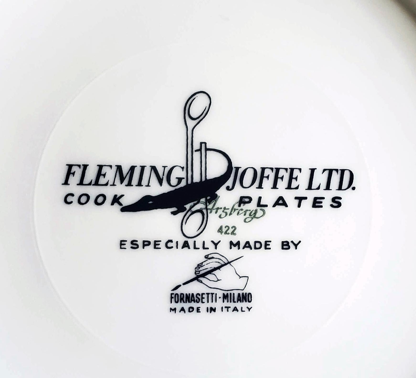 Piero Fornasetti Fleming Joffe Porcelain Recipe Plate, Snake a la Cleopatra In Good Condition For Sale In Downingtown, PA