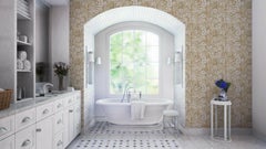 Piero Fornasetti for Cole & Son II Chiavi Segrete Pale Gold Botanical Wallpaper