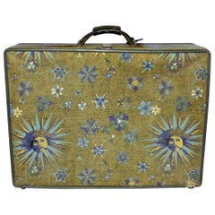 Piero Fornasetti for Hartmann & Saks 5th Ave Green Tweed Sunshine Suitcase 1950s