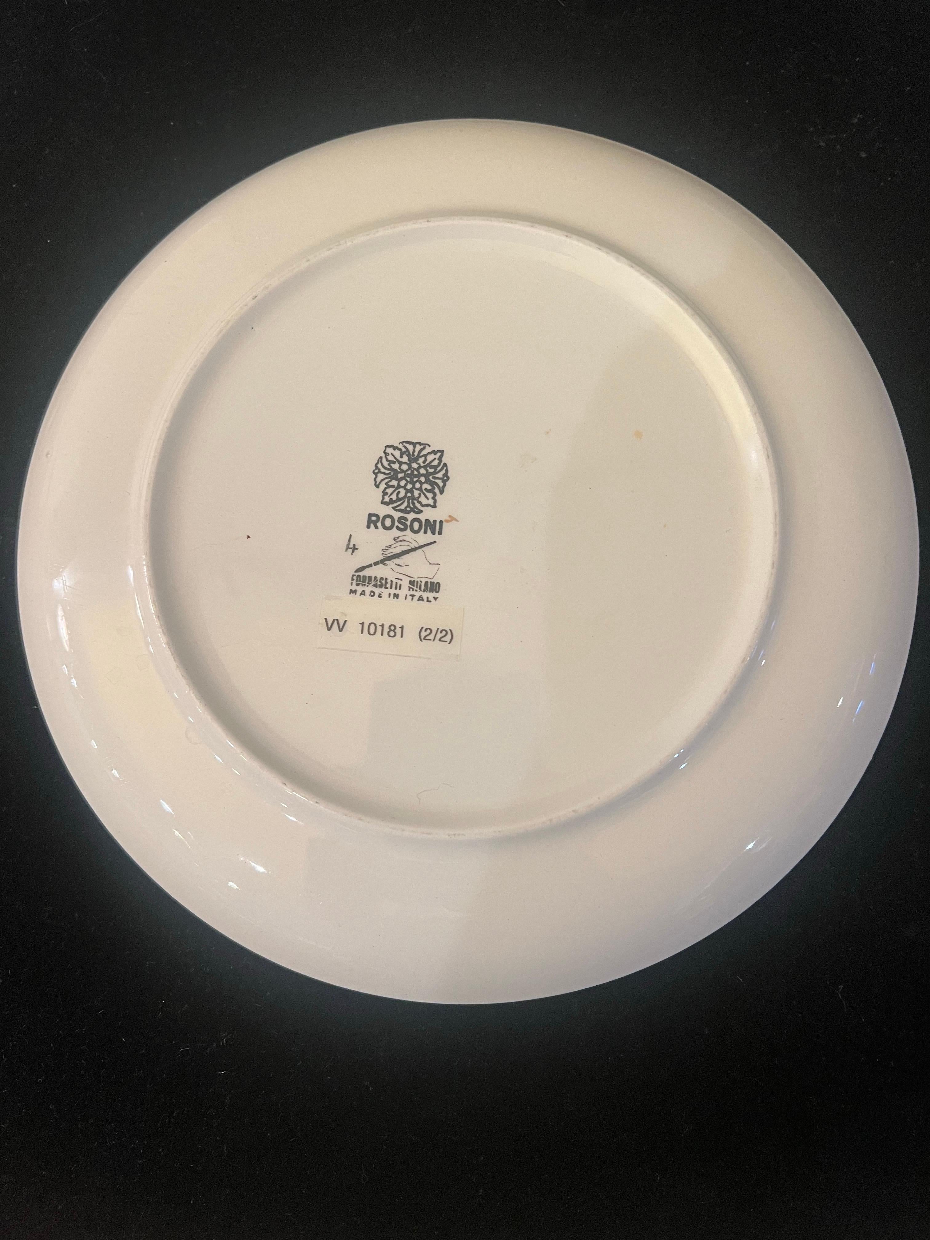 Italian Piero Fornasetti for Rosoni Pattern Porcelain Decorative Plate Italy For Sale