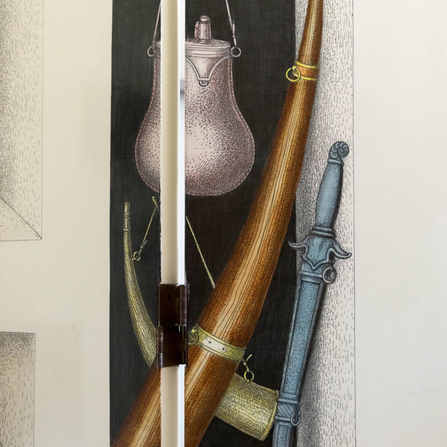 Wood Piero Fornasetti Four Panel 