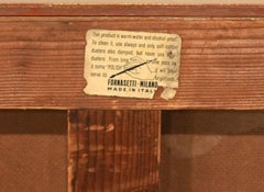 Piero Fornasetti Framed Decorative Wall Panel "Mappamondi e Navi" Circa 1950s