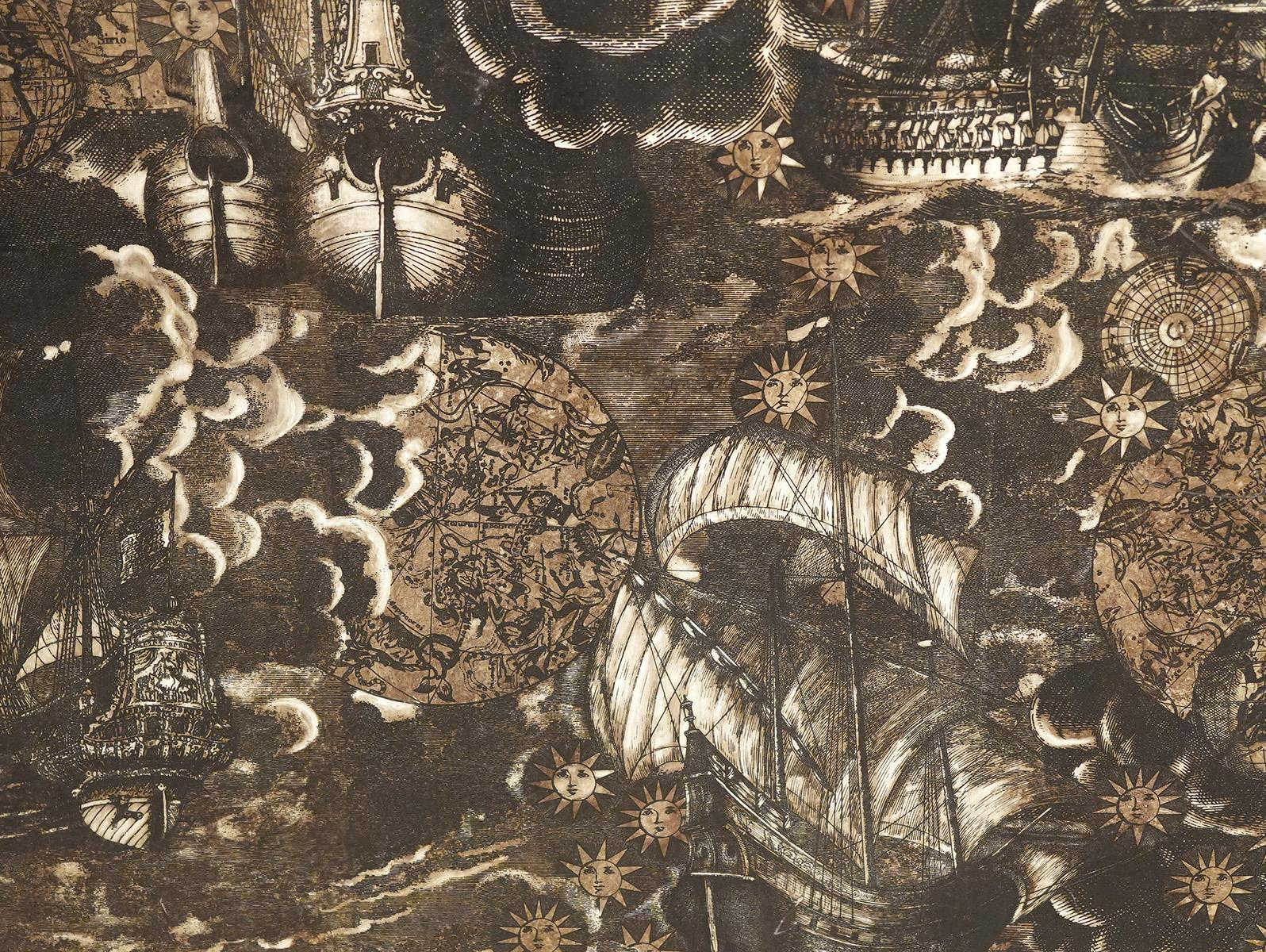 Piero Fornasetti Panel mural decorativo enmarcado 