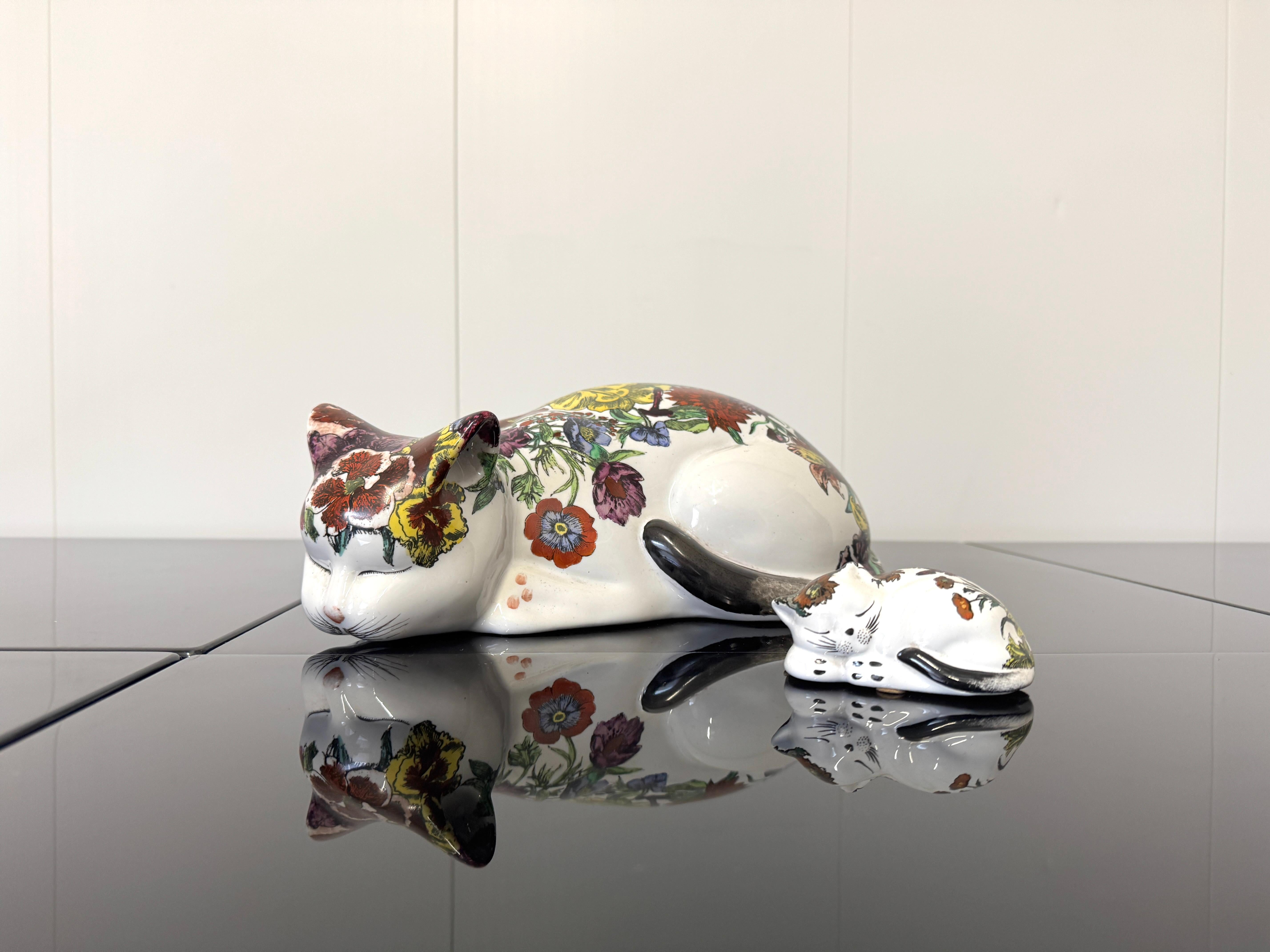Piero Fornasetti, Gatto e gattino, prod. Fornasetti Milano, anni '60 In condizioni buone a Rivoli, IT