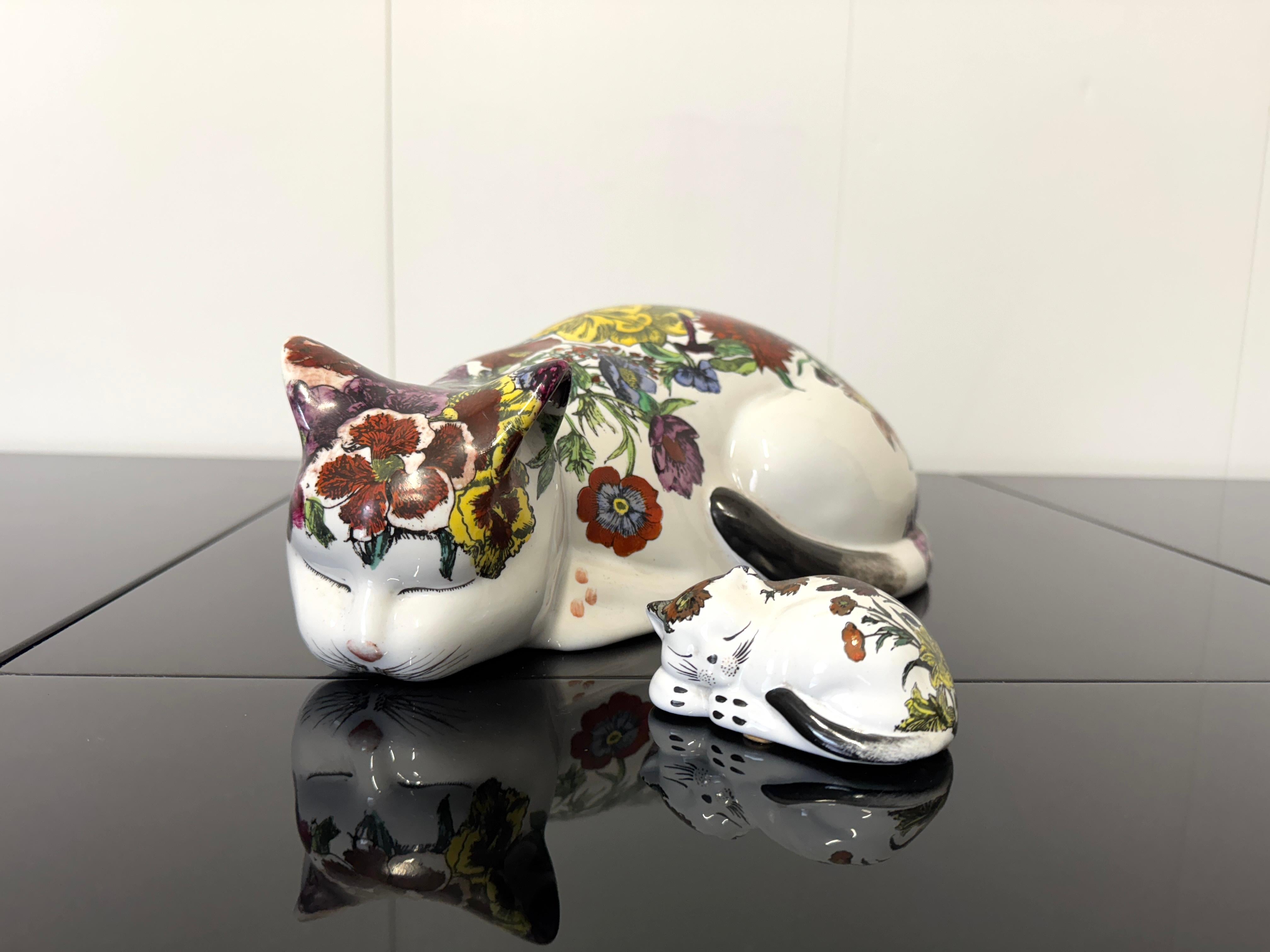 Mid-20th Century Piero Fornasetti, Gatto e gattino, prod. Fornasetti Milano, anni '60