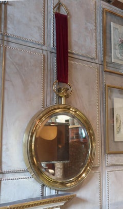 Piero Fornasetti Specchio da parete in ottone dorato del Medioevo, Italia, 1950