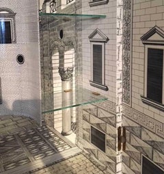 Piero Fornasetti Gio Ponti Architettura Trumeau Secretary Bookcase Cabinet, 1951