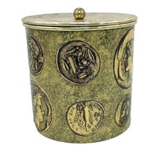 Piero Fornasetti Ice Bucket and Cover, ‘Monete’ Pattern, 1955-65