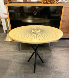Piero Fornasetti Iconic Sun Side Table, circa 1960's, Signed