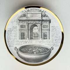 Piero Fornasetti “Il Minestrone” Plate, Specialità Milanesi, Italy Mid Century
