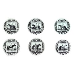 Piero Fornasetti Platos Campeones de Caballos de Carreras Italianos