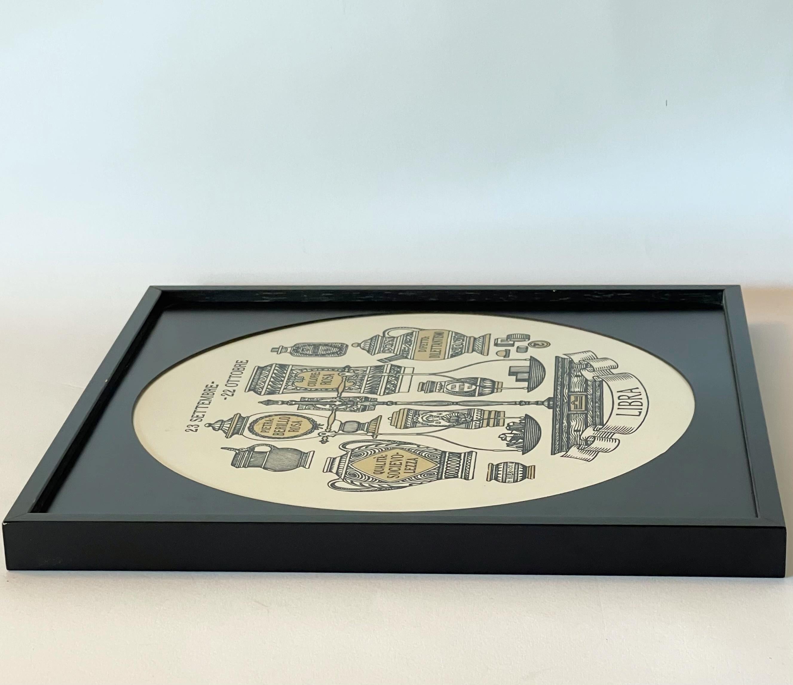 FORNASETTI Zodiac Libra-Druck im Zustand „Gut“ im Angebot in Los Angeles, CA