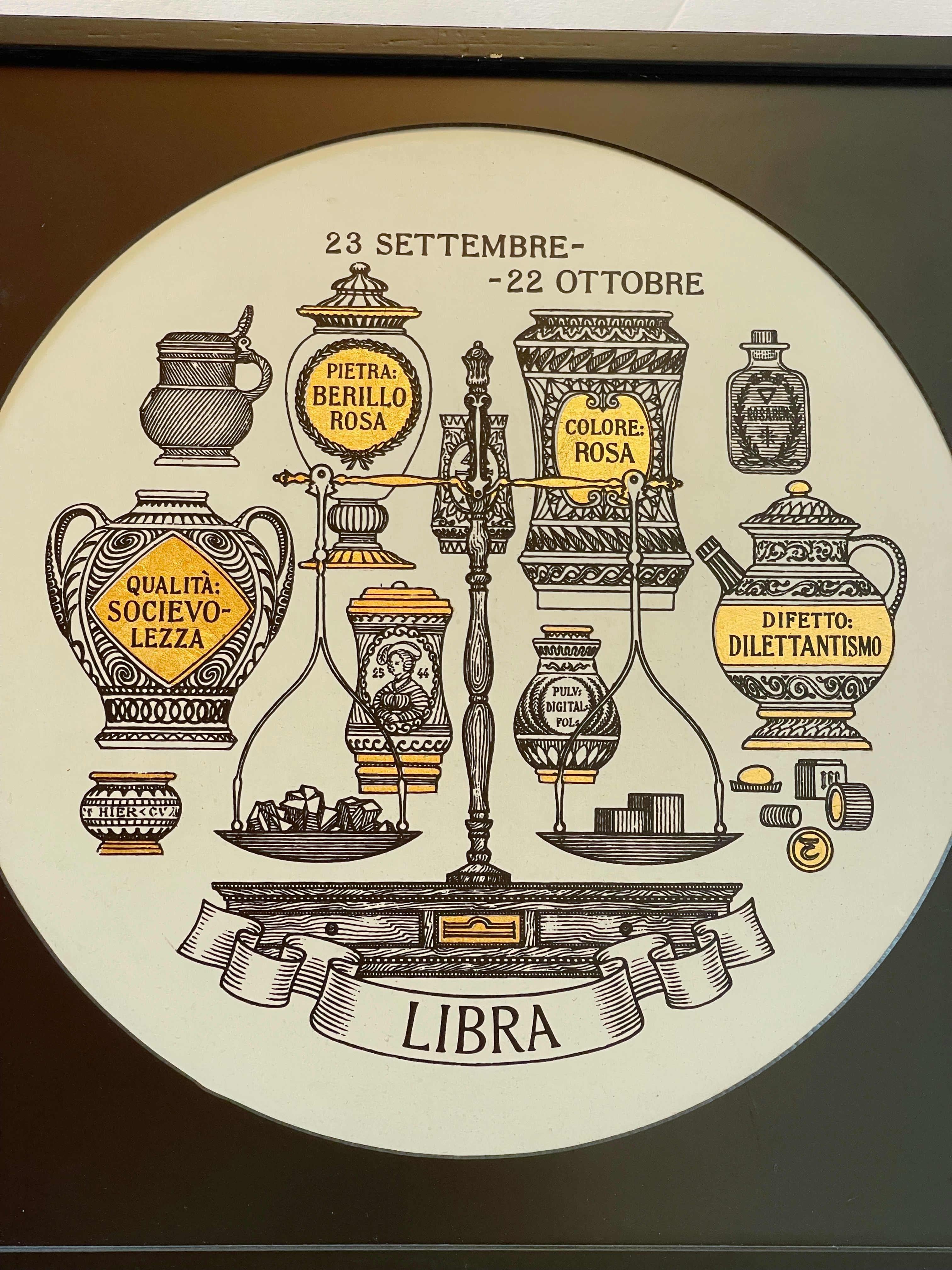 FORNASETTI Zodiac Libra-Druck (Papier) im Angebot