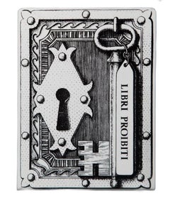 Piero Fornasetti - Libri Proibiti Bookends, Italy 1950