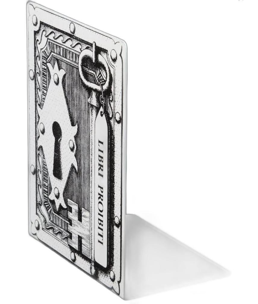 Mid-Century Modern Piero Fornasetti - Libri Proibiti Bookends, Italy 1950