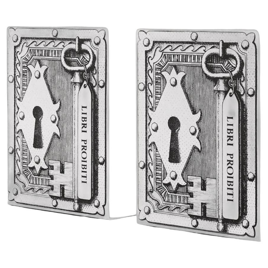 Piero Fornasetti - Libri Proibiti Bookends, Italy 1950