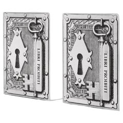 Piero Fornasetti - Libri Proibiti Bookends, Italy 1950
