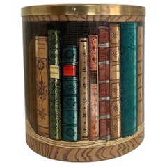 Piero Fornasetti  "Libri"  Rara cesta vintage, circa 1950, Italia.