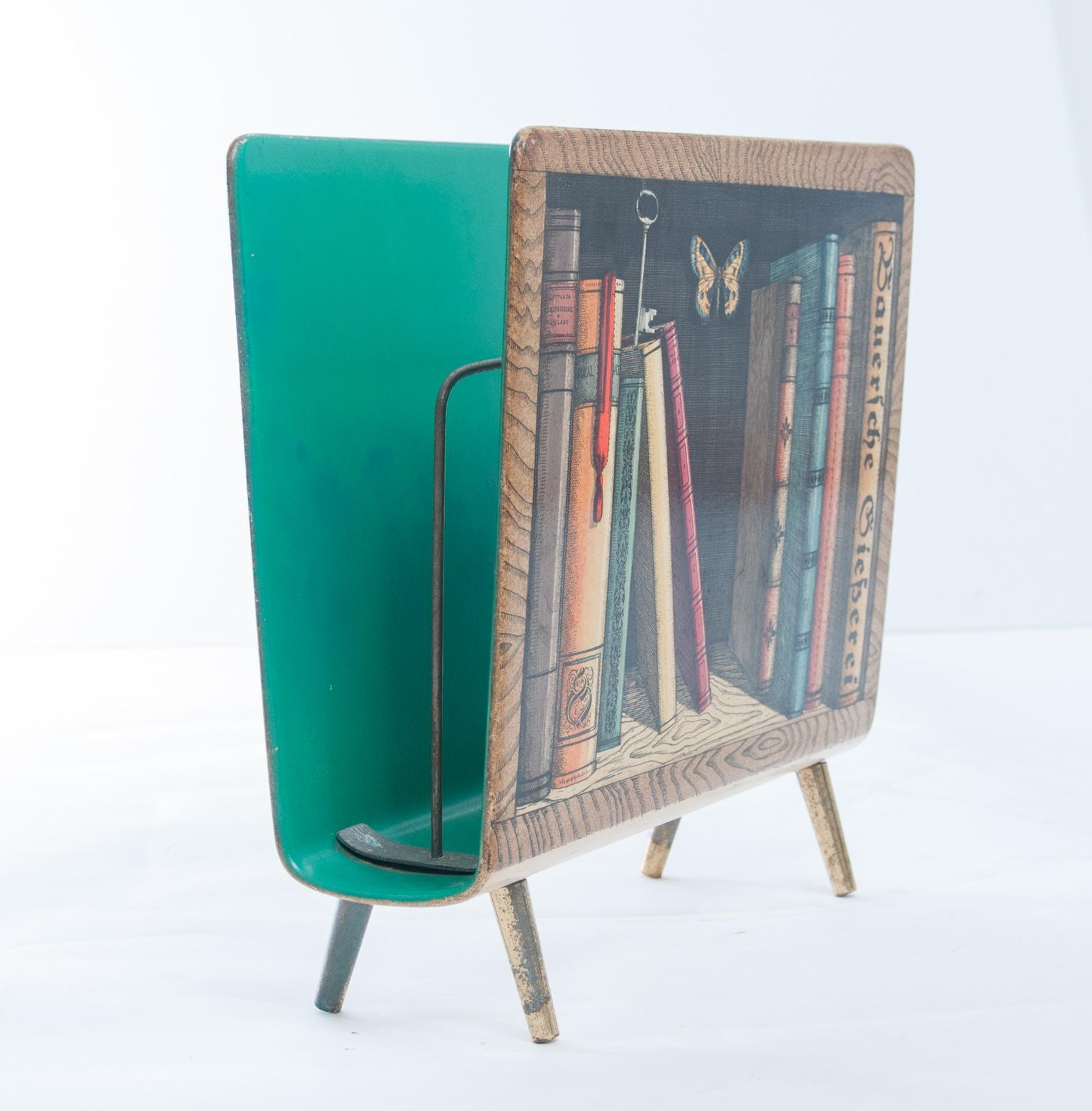 Mid-Century Modern Piero Fornasetti Magazine Rack For Sale