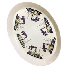 Piero Fornasetti Metal Steamboat Tray, Early 1950s