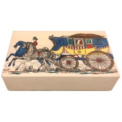 Piero Fornasetti Mid-Century Modern Card Box, circa 1950