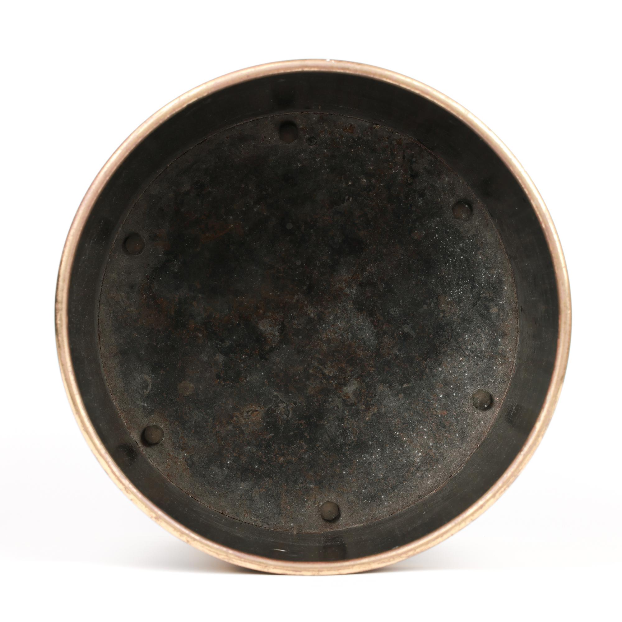 Piero Fornasetti Mid-Century Pistole Pattern Metal Basket or Waste Bin For Sale 6