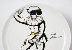 Piero Fornasetti Milano Plate Commedia Dell'arte Decorative Wall Hanging