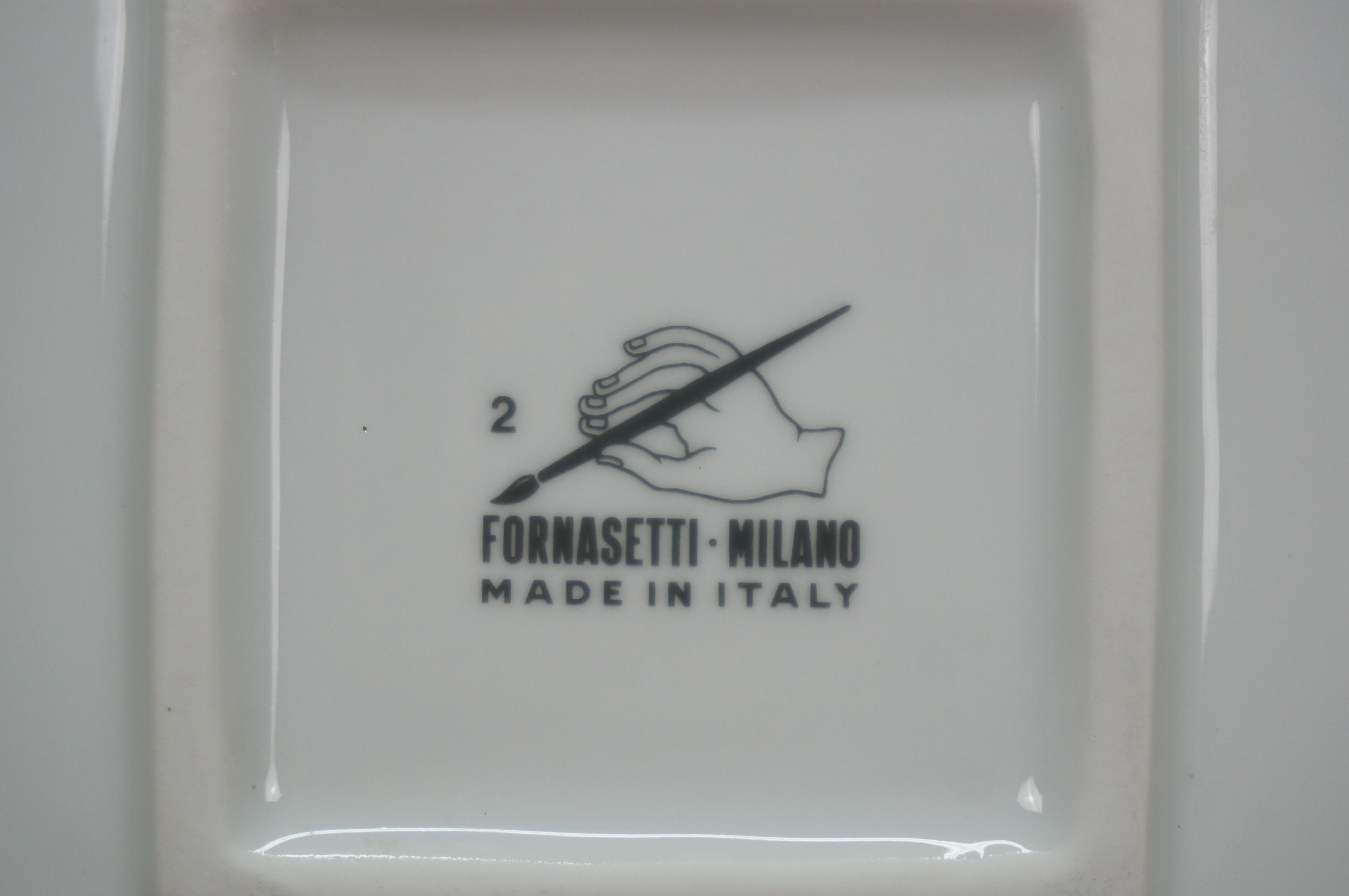 Late 20th Century Piero Fornasetti Milano Italy Porcelain Palloni n.2 Hot Air Balloons Tray 16