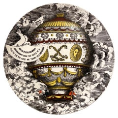 Vintage Piero Fornasetti "Mongolfiere" Plate, Italy, 1955