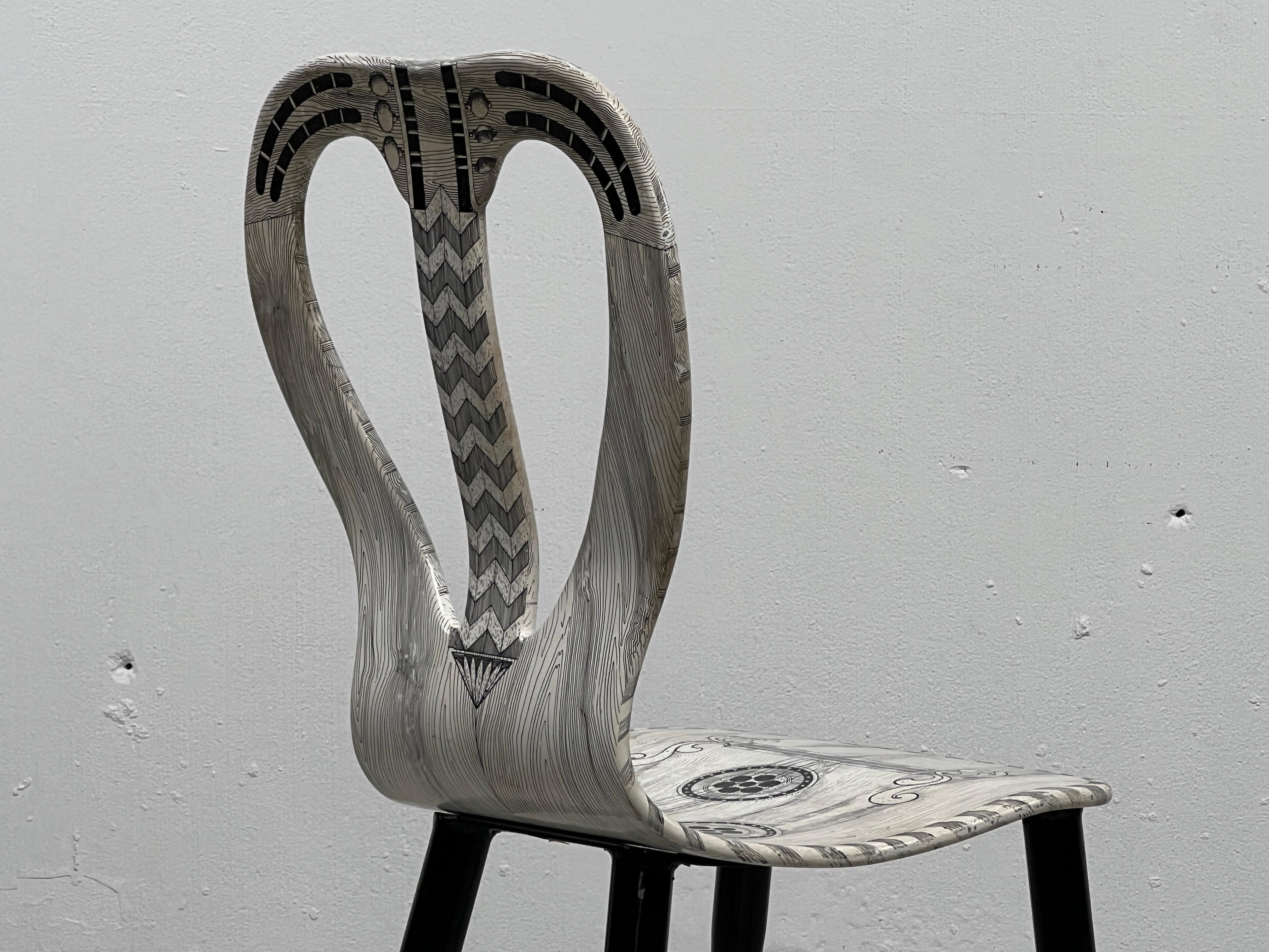 Piero Fornasetti Musicale chair For Sale 8