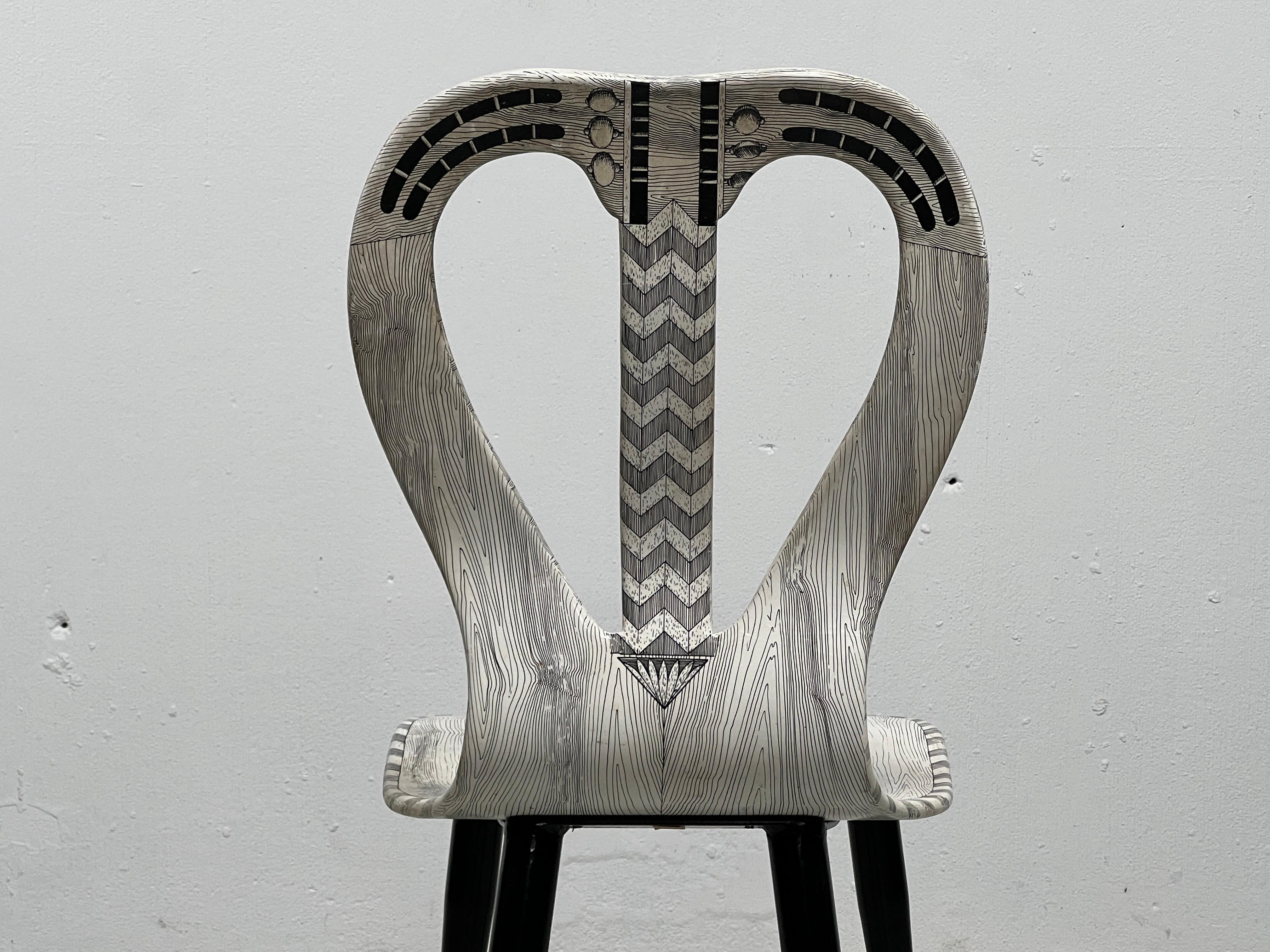 Piero Fornasetti Musicale chair For Sale 11