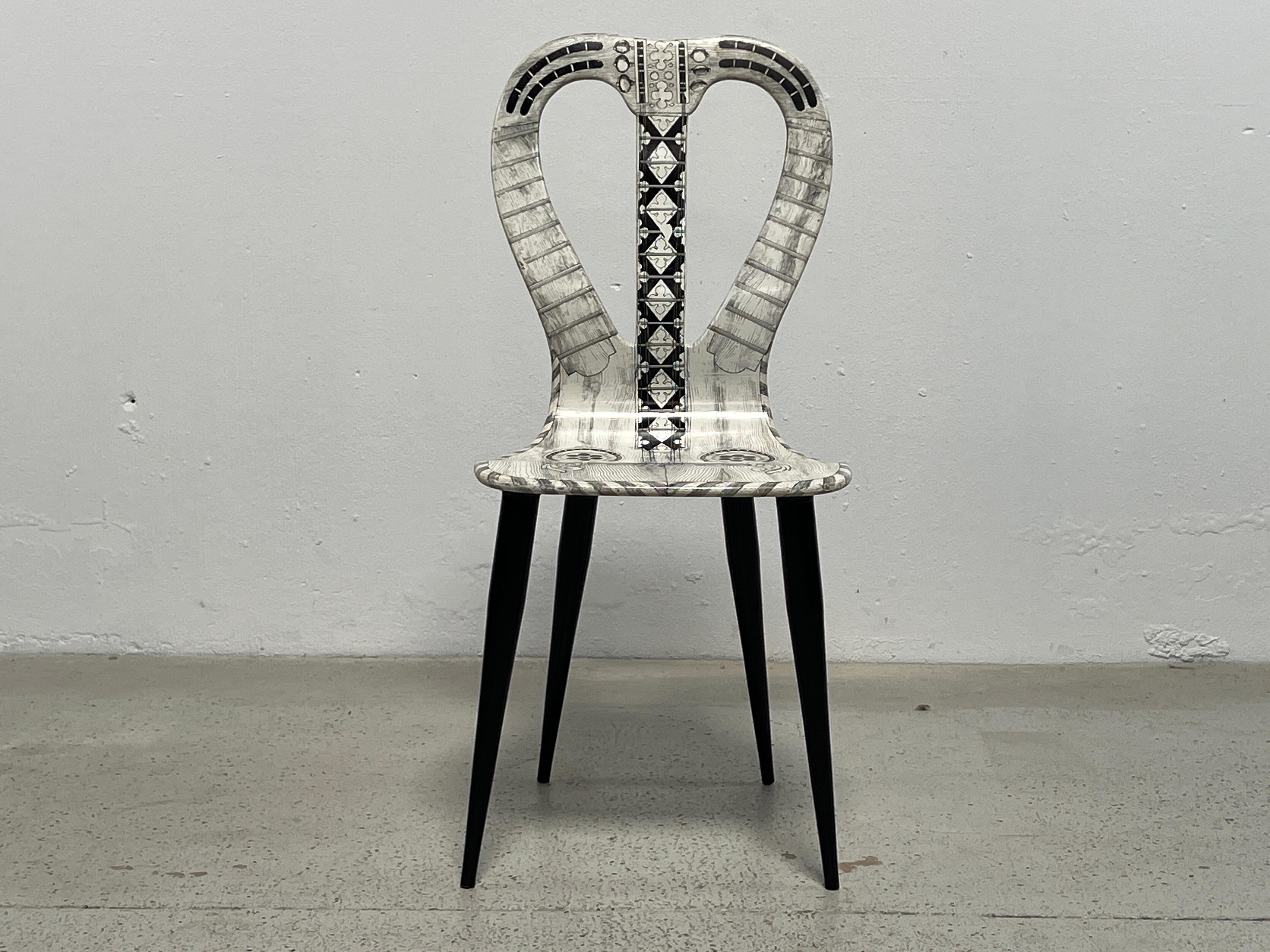 Piero Fornasetti 'Musicale' chair, an early and all original example. 