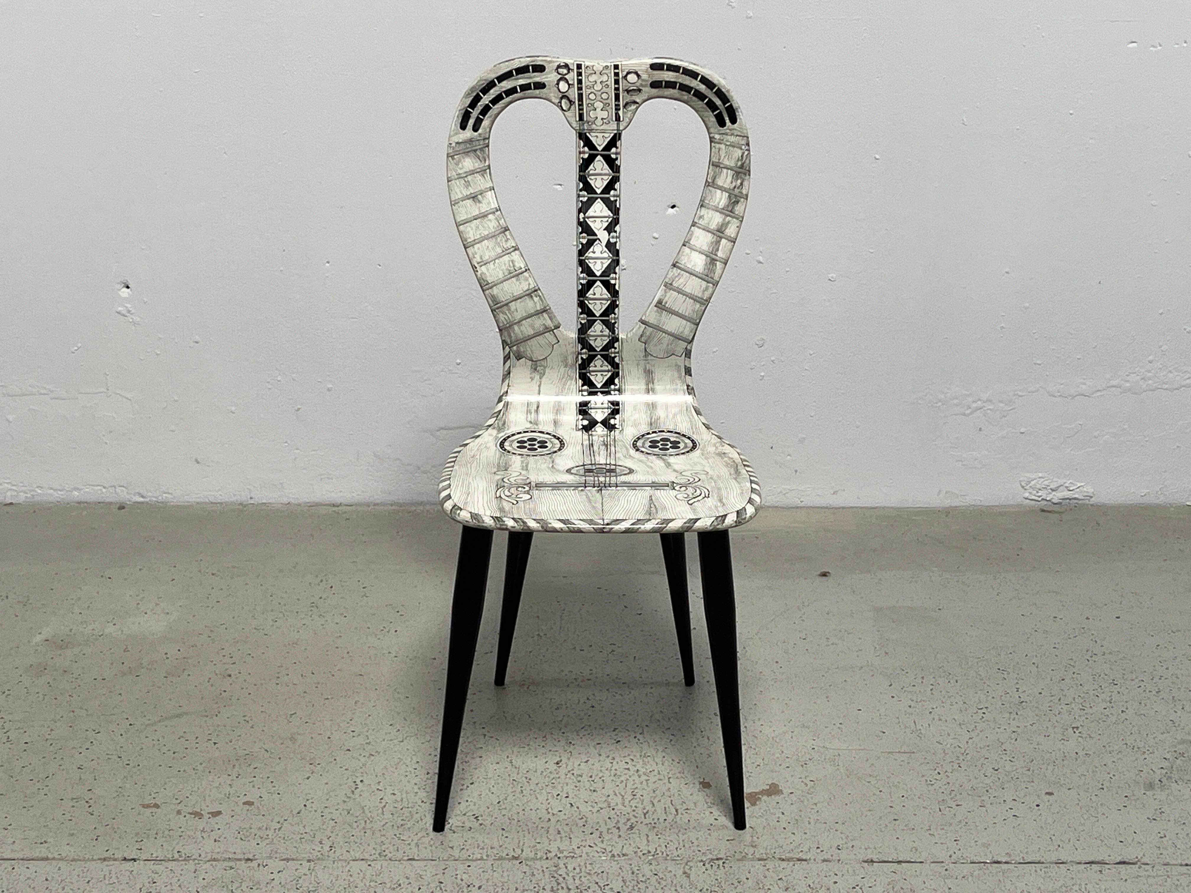 Piero Fornasetti Musicale chair In Good Condition For Sale In Dallas, TX