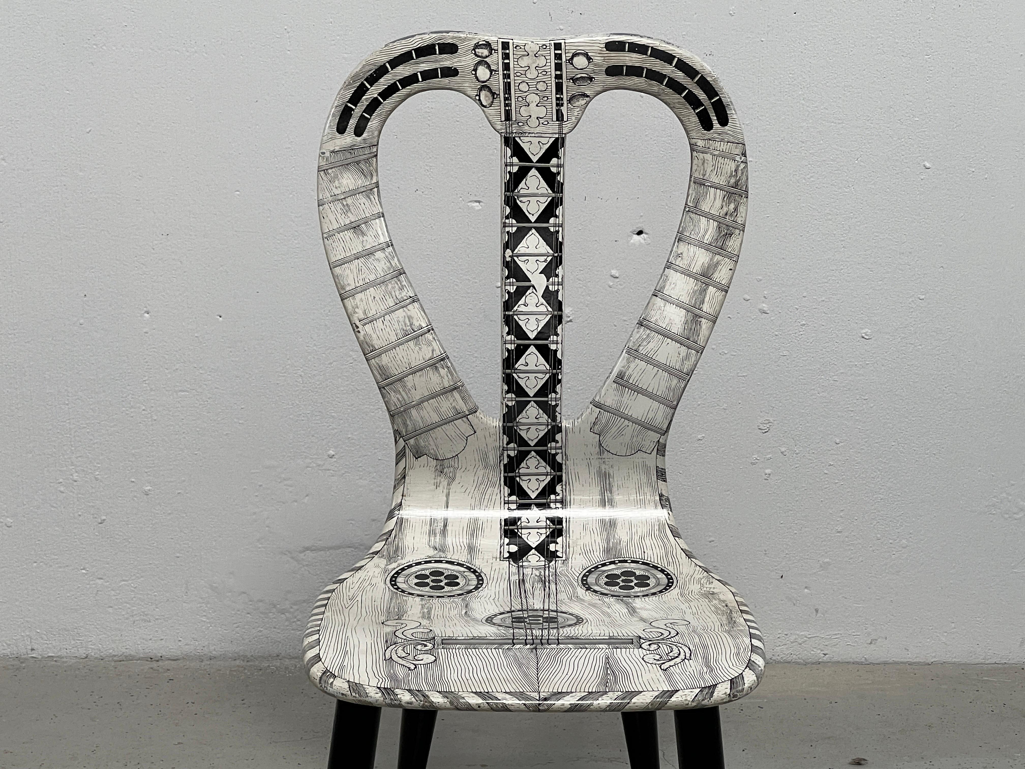 Mid-20th Century Piero Fornasetti Musicale chair For Sale