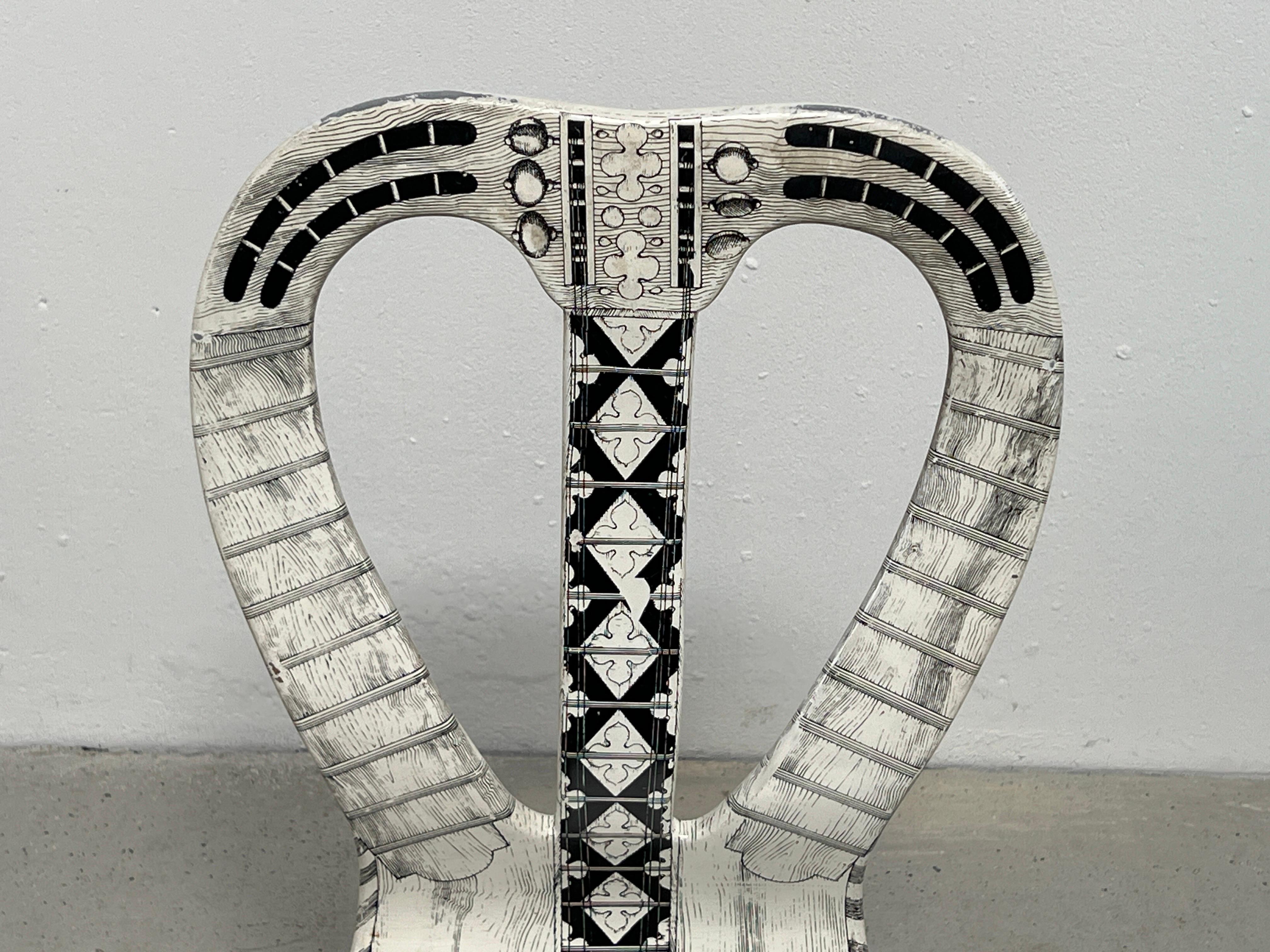 Piero Fornasetti Musicale chair For Sale 1