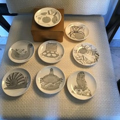 Piero Fornasetti N 8 Coaster Ceramic 1950